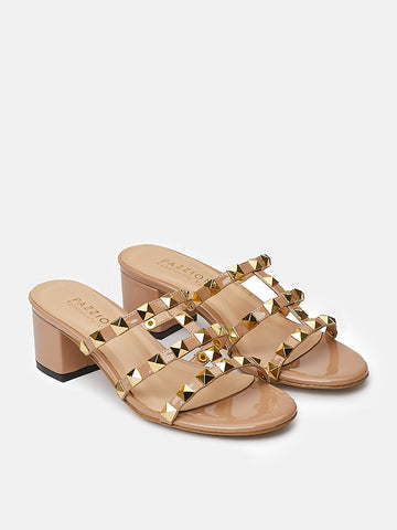 PAZZION, Dion Studded Slide Sandals,